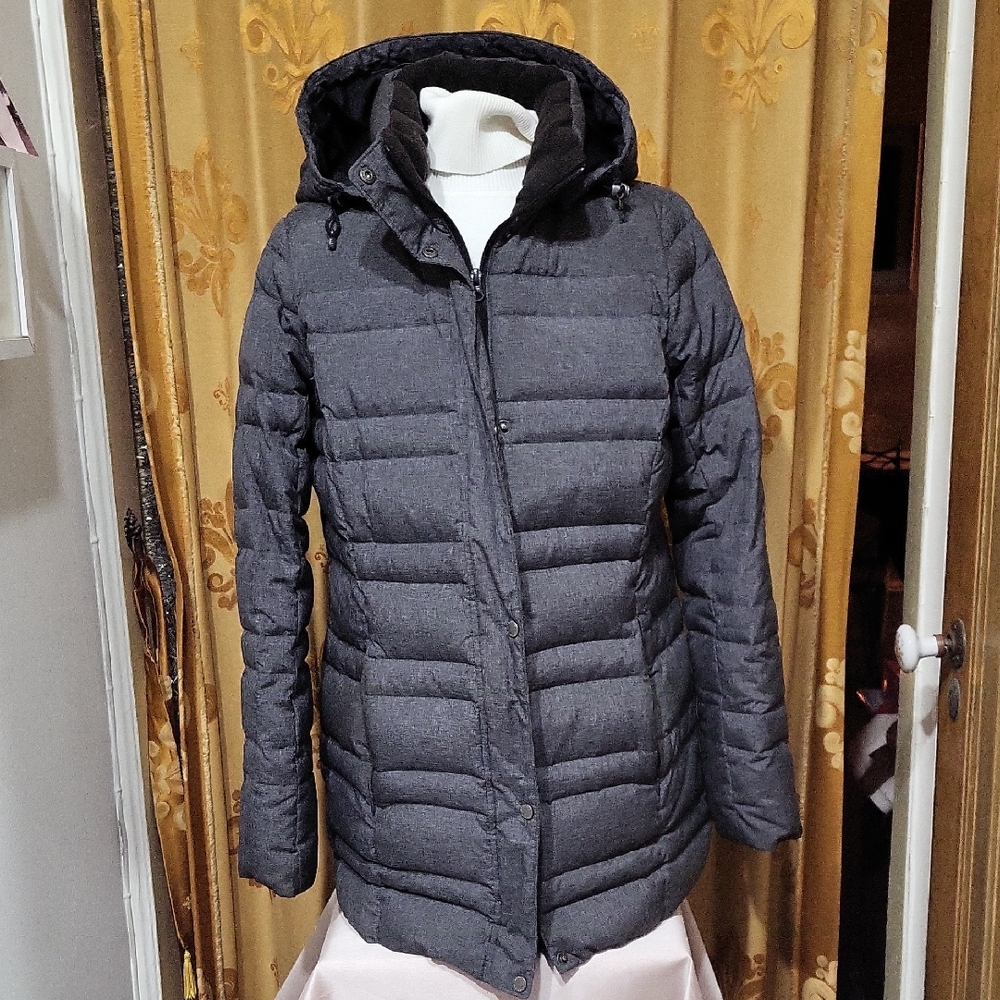 Lands' End Down Puffer Removable Hood
